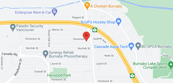 map of 5512 DOMINION STREET